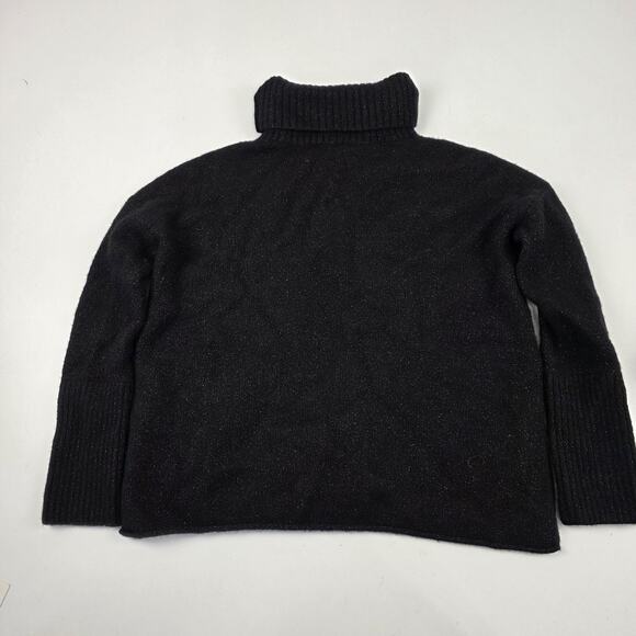 AllSaints Sweater Womens Small Black Turtleneck Metallic Wool Yak Blend WD407V - Picture 13 of 14